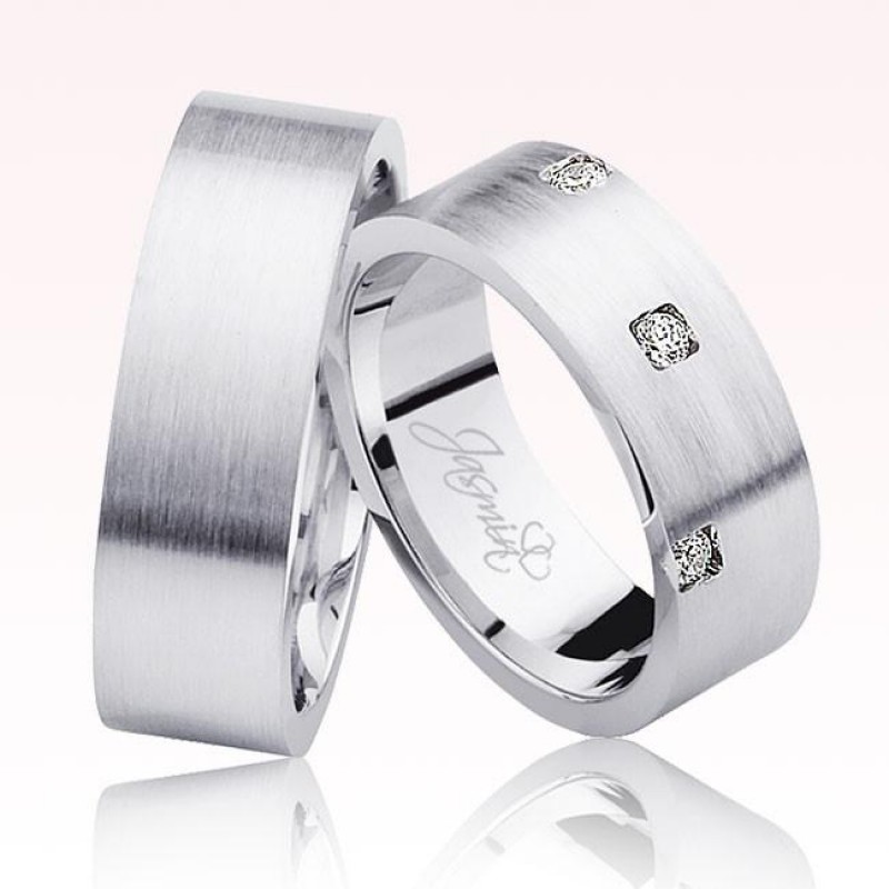 Beyaz Altın Alyans 3004-2 Beyaz Altın Alyans 3004-2