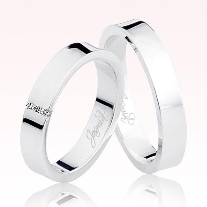 Beyaz Altın Alyans 3202-1 Beyaz Altın Alyans 3202-1