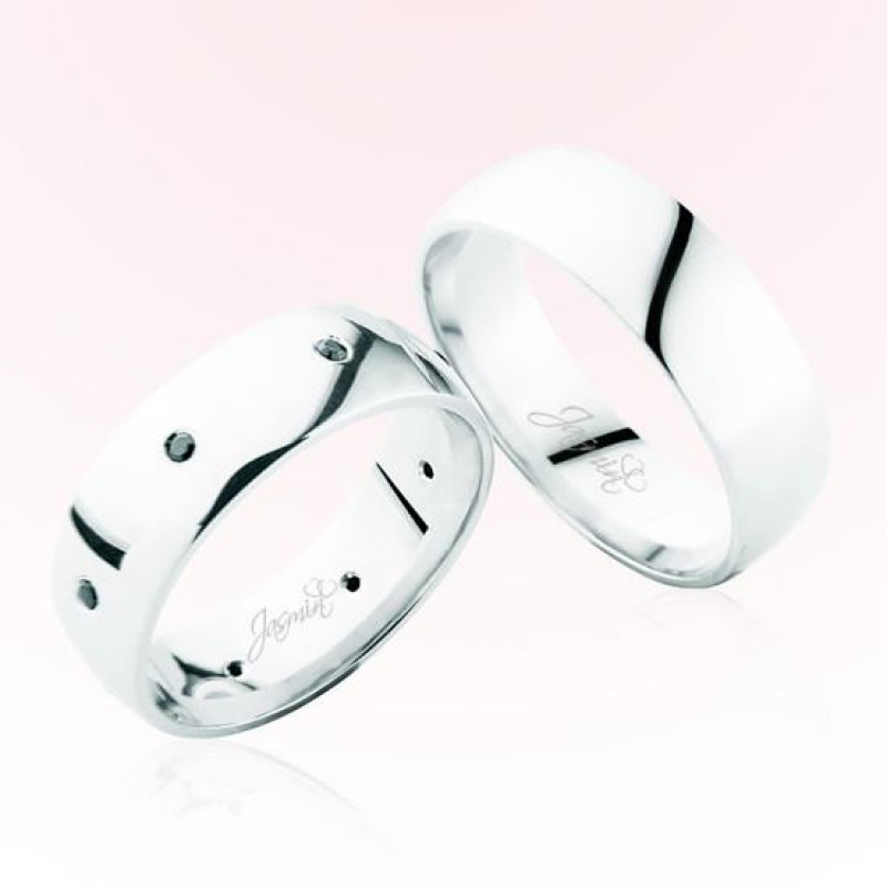 Beyaz Bombeli Altın Alyans 4103