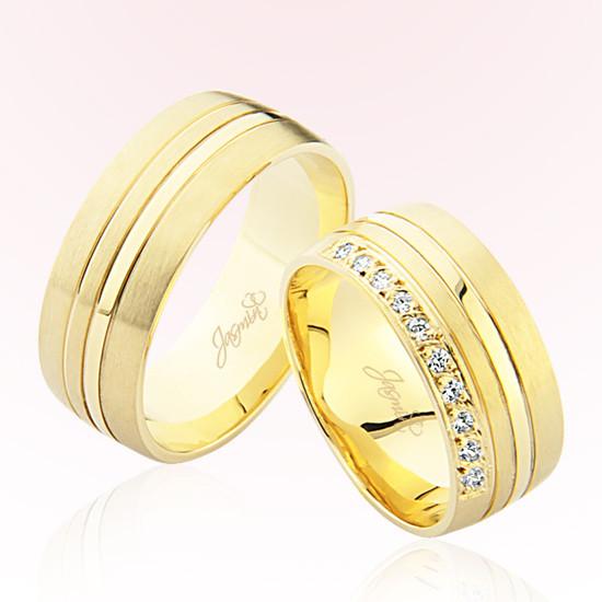 Sarı Taşlı Bombeli Altın Alyans 4202 Sarı Taşlı Bombeli Altın Alyans 4202