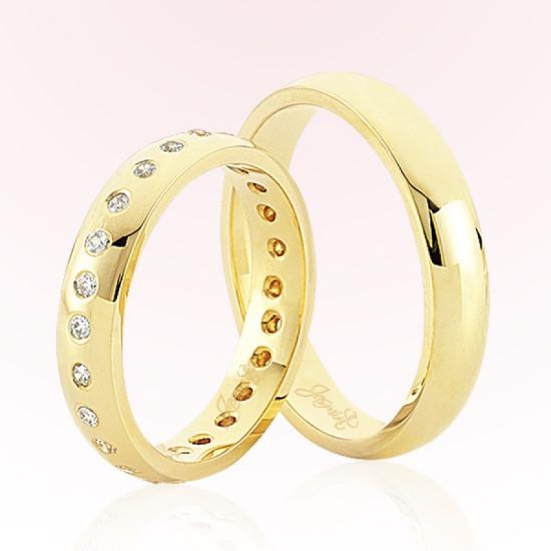 Sarı Taşlı Tamtur Altın Alyans 4301 Sarı Taşlı Tamtur Altın Alyans 4301