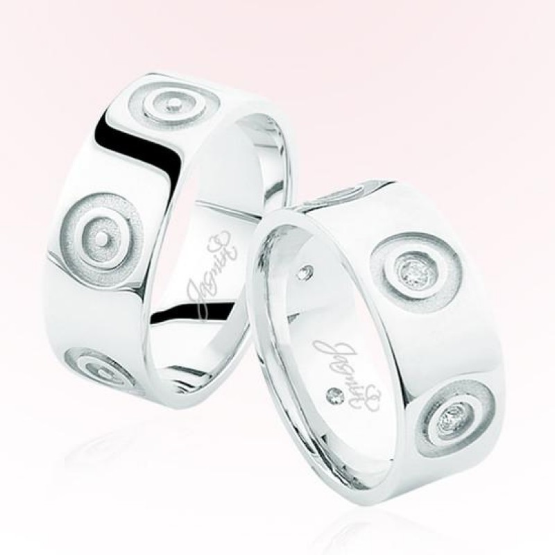 Beyaz Desenli Altın Alyans 4307 Beyaz Desenli Altın Alyans 4307