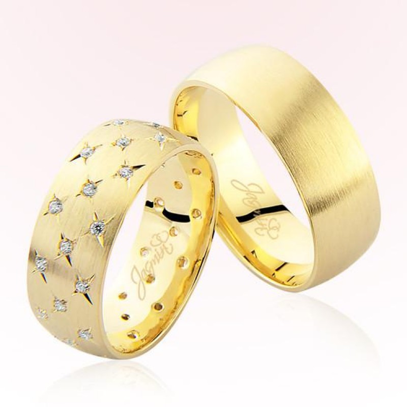 Sarı Taşlı Altın Alyans 4401 Sarı Taşlı Altın Alyans 4401