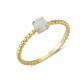 14 Ayar Altın Beyaz Yuvarlak Taşlı Minimal Yüzük YZK002