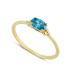 14 Ayar Altın Mavi Oval Taşlı Yüzük YZK008B 14 Ayar Altın Mavi Oval Taşlı Yüzük YZK008B