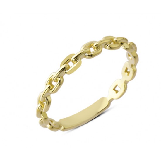 14 Ayar Altın Halat Detaylı Yüzük YZK110