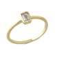 14 Ayar Altın Sıvamalı Baget Taş Yüzük YZK115A