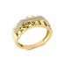 14 Ayar Altın Çift Sıra Taşlı Fantezi Yüzük YZK124B