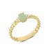 14 Ayar Altın Yeşil Taşlı Zincir Kollu Yüzük YZK125A