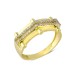 14 Ayar Altın Çift Sıra Taşlı Fantezi Yüzük YZK130