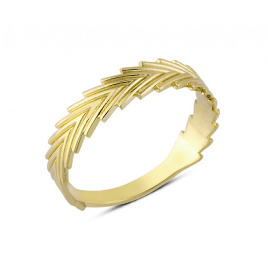 14 Ayar Altın Taşsız V Model Yüzük YZK131 14 Ayar Altın Taşsız V Model Yüzük YZK131