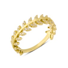 14 Ayar Altın Zeytin Dalı Yüzük YZK135