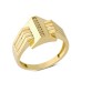 14 Ayar Altın Tek Sıra Taşlı Firavun Yüzük YZK138B