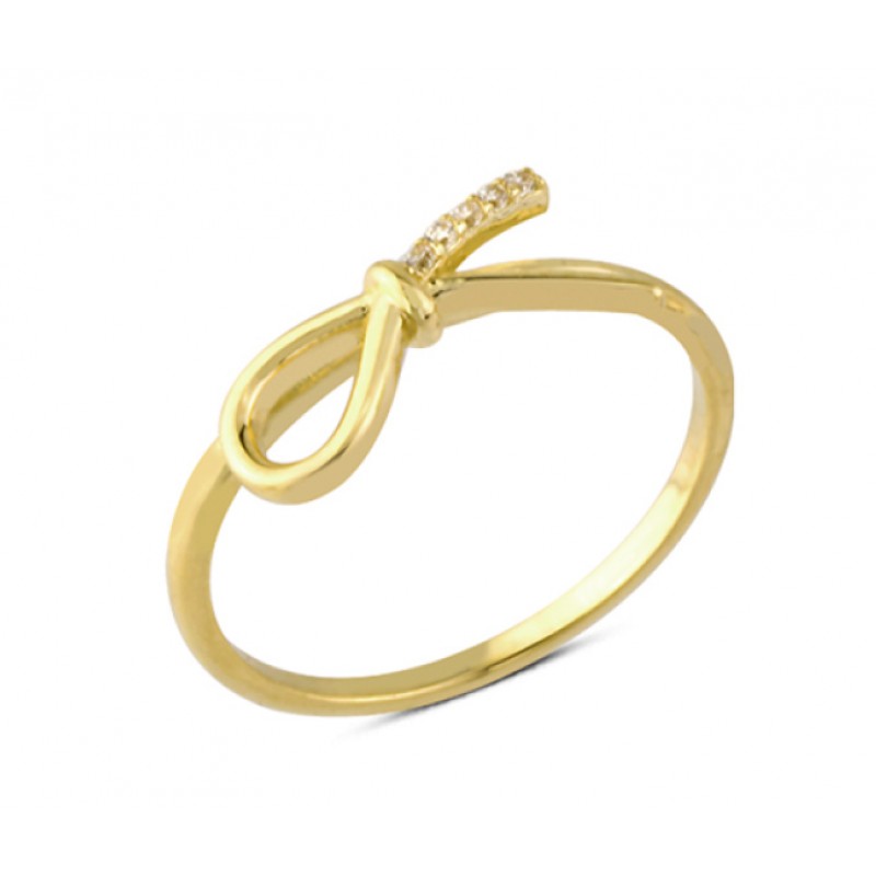 14 Ayar Altın Kurdele Yüzük YZK139