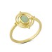 14 Ayar Altın Yeşil Taşlı Dairesel Yüzük YZK140