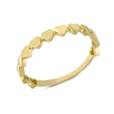 14 Ayar Altın Mini Kalpler Yüzük YZK144