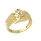 14 Ayar Altın Baget Taşlı Firavun Yüzük YZK149B