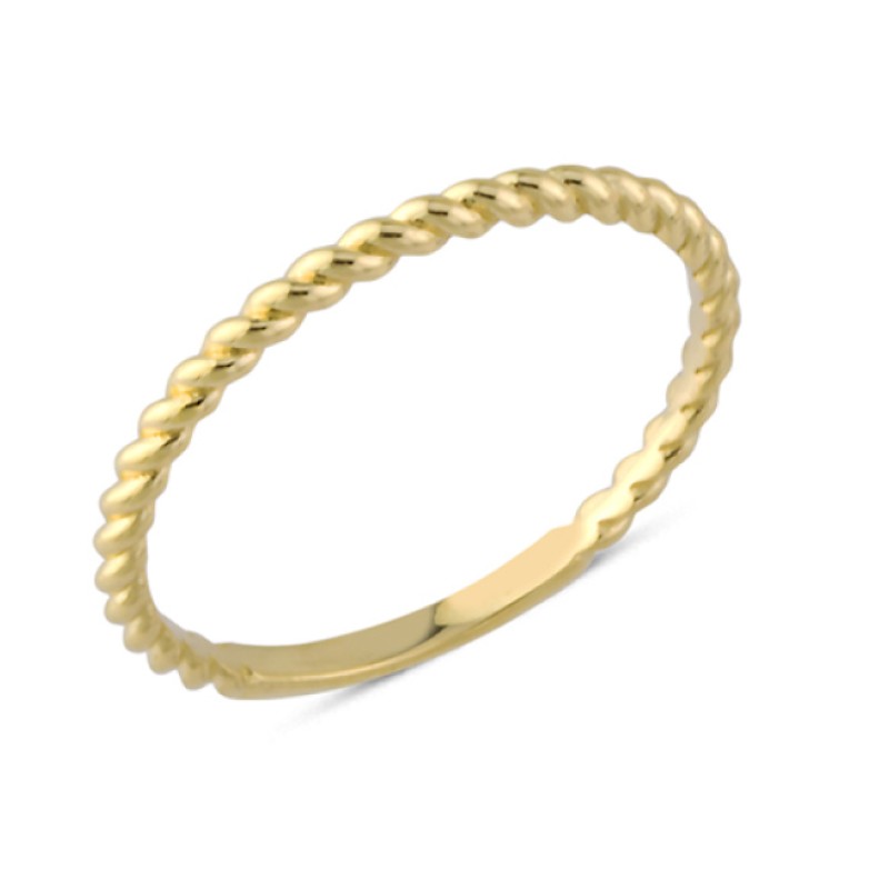 14 Ayar Altın Taşsız Halat Yüzük YZK151 14 Ayar Altın Taşsız Halat Yüzük YZK151