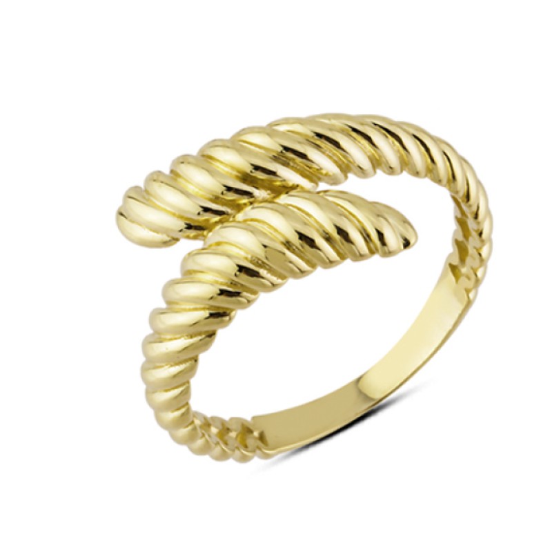 14 Ayar Altın Çift Sarmak Yüzük YZK156 14 Ayar Altın Çift Sarmak Yüzük YZK156