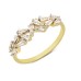 14 Ayar Altın Dağınık Baget Taşlı Yüzük YZK016