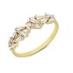 14 Ayar Altın Dağınık Baget Taşlı Yüzük YZK016