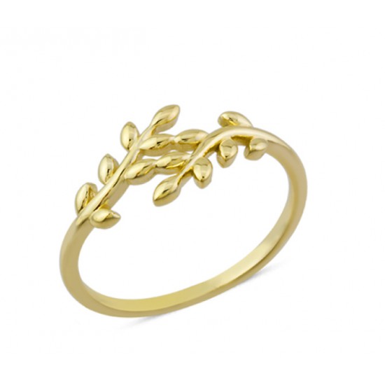 14 Ayar Altın Taşsız Dal Yüzük YZK162
