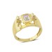 14 Ayar Altın Baget Taşlı Şövalye Yüzük YZK164 14 Ayar Altın Baget Taşlı Şövalye Yüzük YZK164