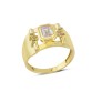 14 Ayar Altın Baget Taşlı Şövalye Yüzük YZK164