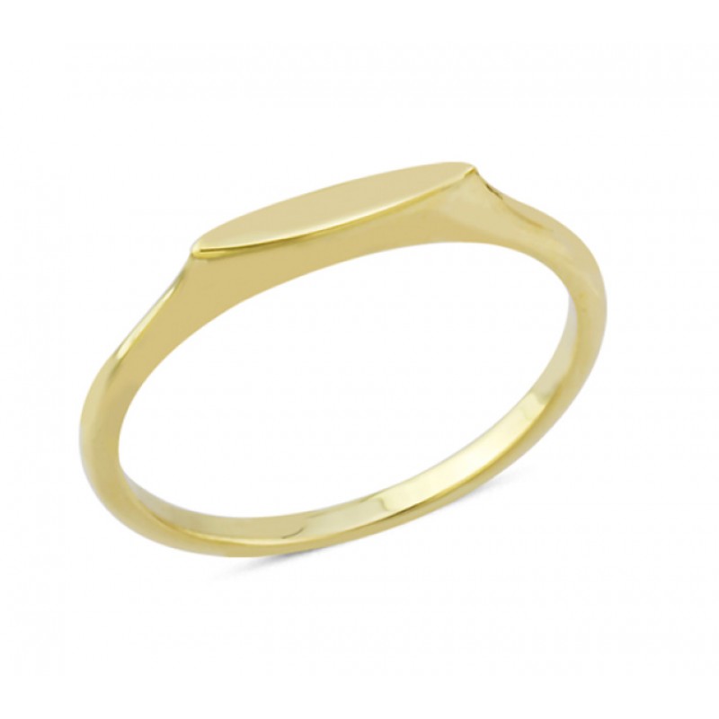 14 Ayar Altın Yan Markiz Yüzük YZK181