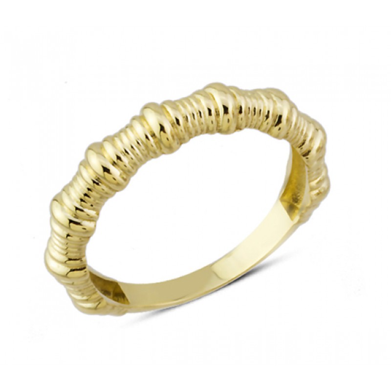 14 Ayar Altın Taşsız Sarmal Yüzük YZK184