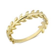 14 Ayar Altın Taşsız Zeytin Dalı Yüzük YZK189