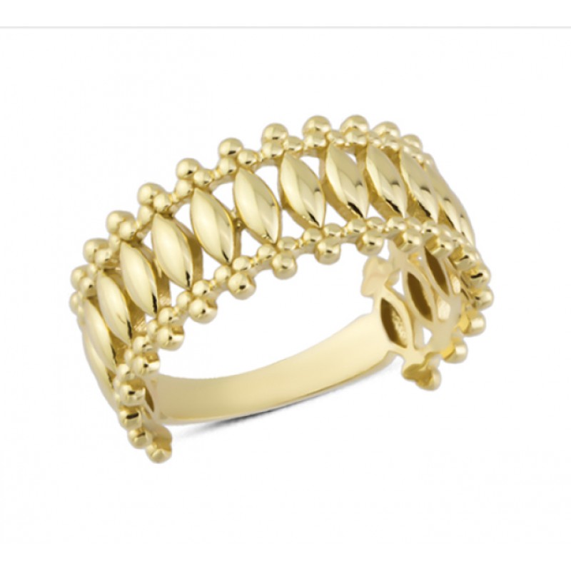 14 Ayar Altın Markiz Motifli Taşsız Yüzük YZK192