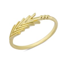 14 Ayar Altın Taşsız V Model Yüzük YZK194