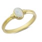 14 Ayar Altın Beyaz Taşlı Sıvamalı Yüzük YZK195A
