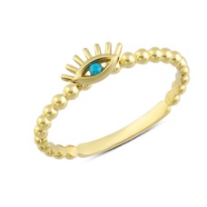 14 Ayar Altın Nazar Gözü Yüzük YZK204A