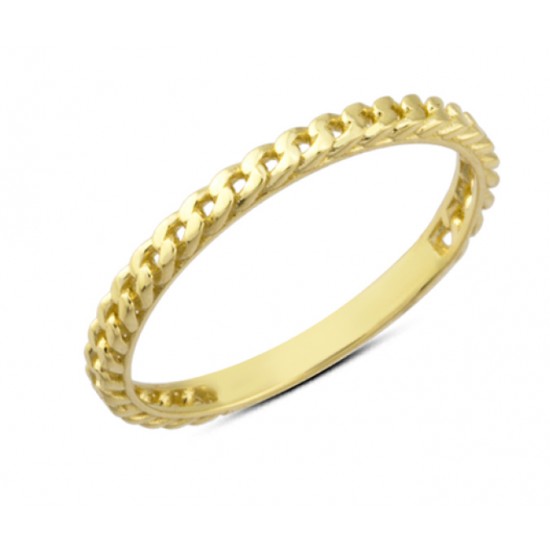 14 Ayar Altın Zincirli Yüzük YZK208