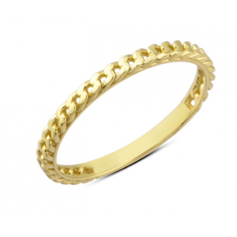 14 Ayar Altın Zincirli Yüzük YZK208