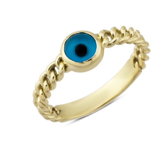 14 Ayar Altın Göz Boncuğu Yüzük YZK210 14 Ayar Altın Göz Boncuğu Yüzük YZK210