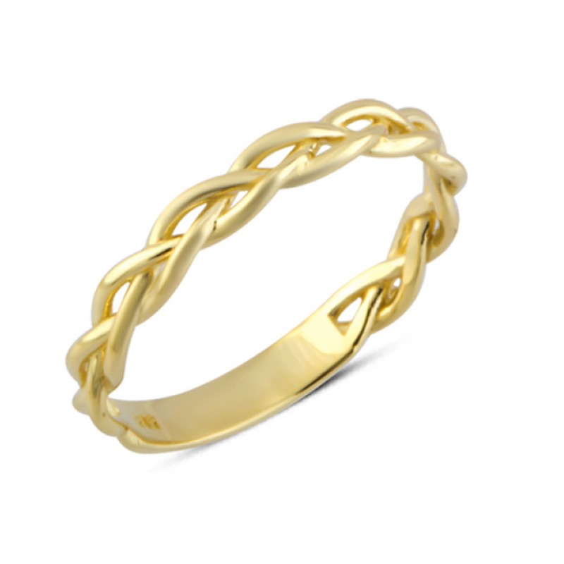 14 Ayar Altın DNA Sarmal Yüzük YZK212