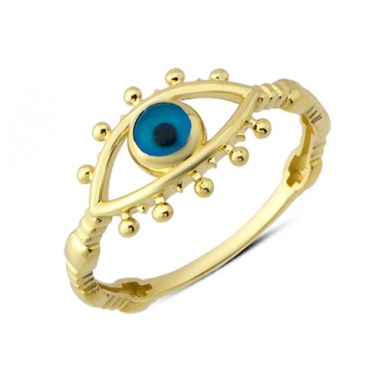 14 Ayar Altın Göz Boncuğu Yüzük YZK213 14 Ayar Altın Göz Boncuğu Yüzük YZK213
