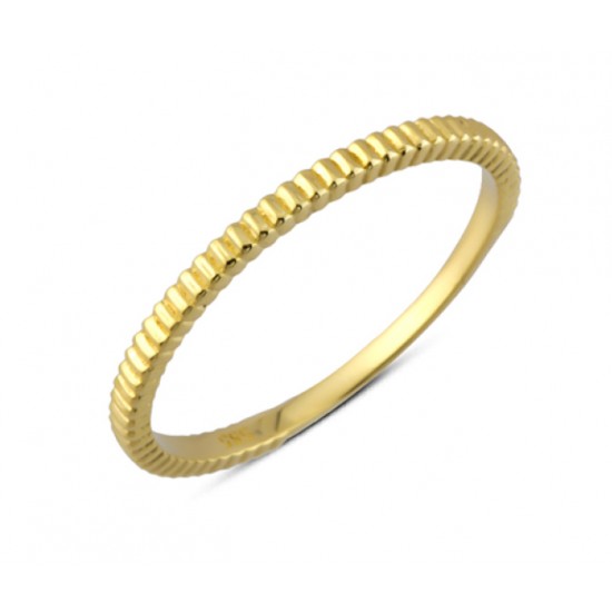 14 Ayar Altın Çizgili Yüzük YZK218