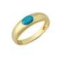 14 Ayar Altın Mavi Taşlı Sıvama Yüzük YZK219
