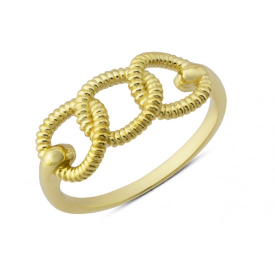 14 Ayar Altın Halat Yüzük YZK221