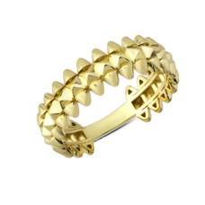 14 Ayar Altın Taşsız Geometrik Yüzük YZK227