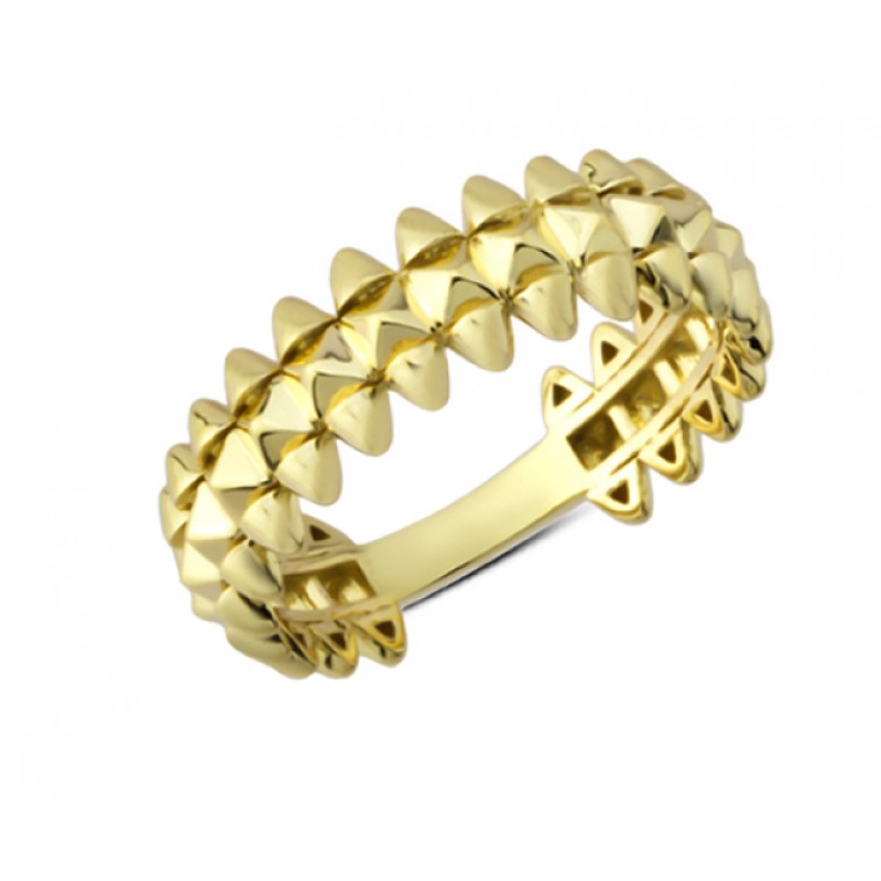 14 Ayar Altın Taşsız Geometrik Yüzük YZK227