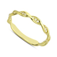 14 Ayar Altın Sarmal Motifli Yüzük YZK023