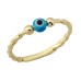 14 Ayar Altın Mavi Boncuk Yüzük YZK240