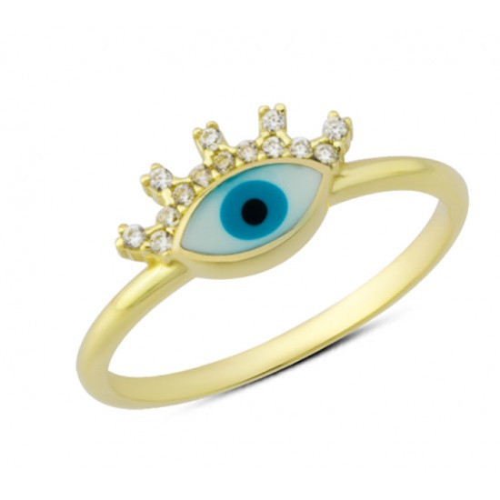 14 Ayar Altın Göz Boncuğu Yüzük YZK241 14 Ayar Altın Göz Boncuğu Yüzük YZK241