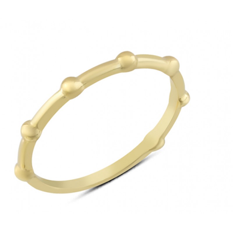 14 Ayar Altın Puntolu Yüzük YZK244