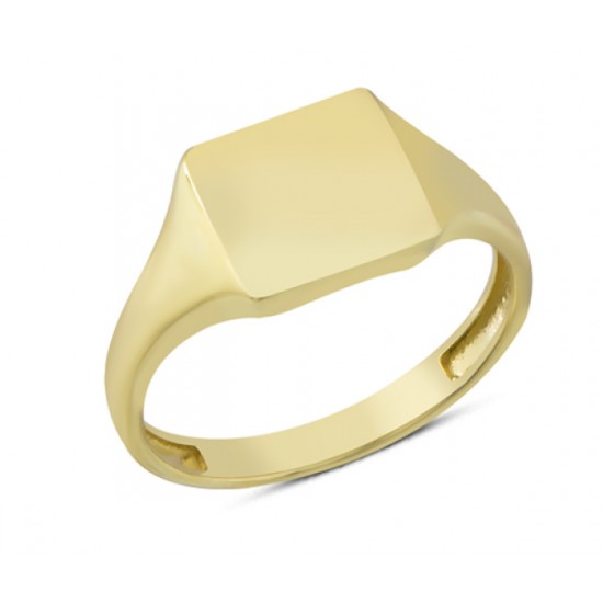 14 Ayar Altın Kare Yüzük YZK251